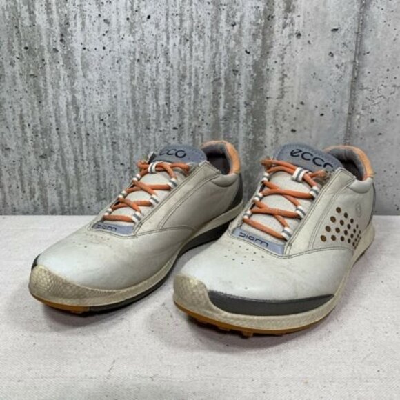 ECCO Biom Hybrid Hydromax Women’s EU 37 US 6/6.5 Golf Shoe Beige Orange - Picture 1 of 12
